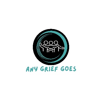 Any Grief Goes logo: three figures inside a teal circle